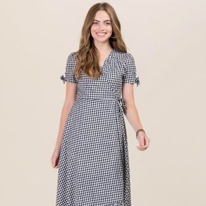 Gingham wrap dress - XS
